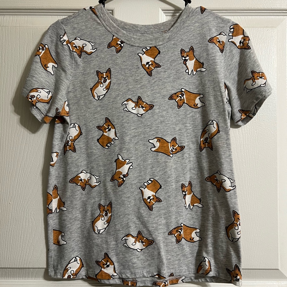 Zoe + Liv Gray Corgi Tee